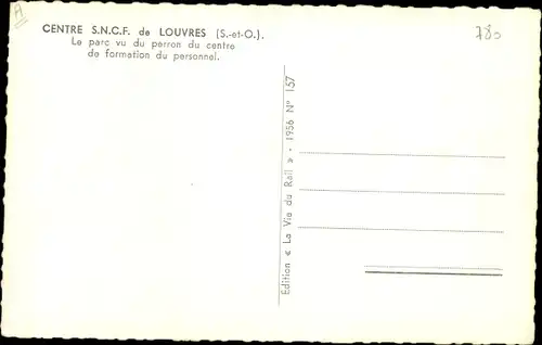 Ak Louvers Val-d’Oise, Le parc vu du perron du centre de formation du personnel