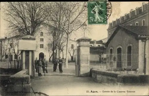 Ak Agen Lot-et-Garonne, Entrée de la Caserne Valence