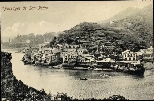 Ak Ak San Sebastian Baskenland, Panorama vom Ort