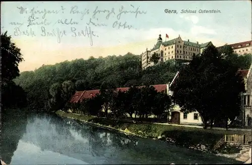 Ak Gera in Thüringen, Schloss Osterstein