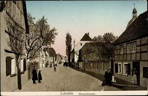 Ak Lobstädt Neukieritzsch in Sachsen, Hauptstraße