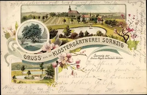 Litho Sornzig Ablaß Mügeln in Nordsachsen, Klostergärtnerei