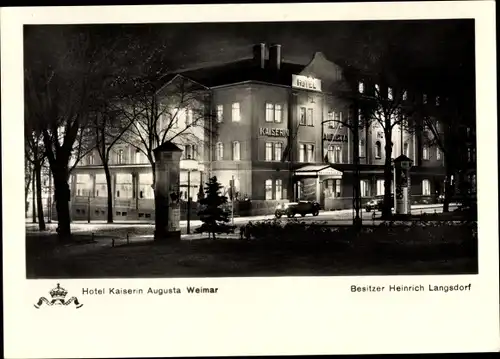 Ak Weimar in Thüringen, Hotel Kaiserin Augusta