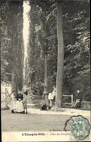 Ak L'Etang la Ville Yvelines, Allee des Peuplier