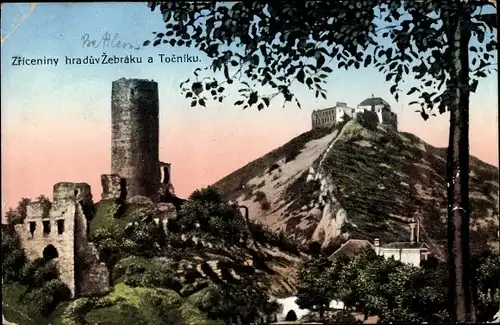 Ak Točník Totschnik Mittelböhmen, Burg Točník, Burg Žebrák, Burg Bettlern