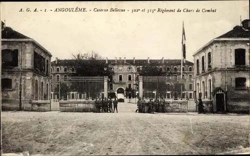 Ak Angoulême Charente, Caserne Bellevue