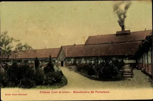 Ak Chatres Loir et Cher, Manufacture de Porcelaine