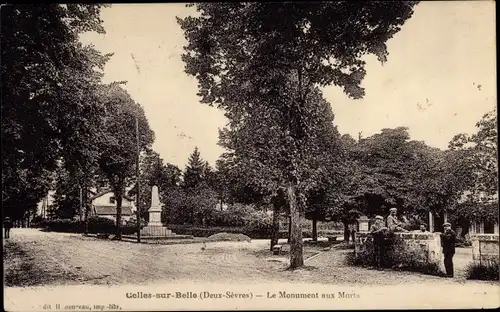 Ak Celles sur Belle Deux Sevres, Le Monument aux Moris