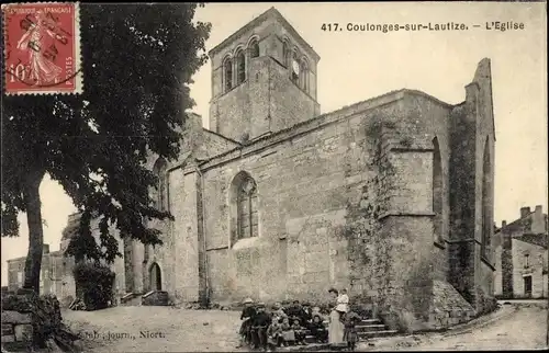 Ak Coulonges sur l'Autize Deux Sevres, L'Eglise