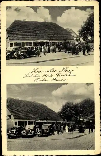 Ak Berlin Neukölln Rudow, Gasthaus Zum alten Krug, Neuköllner Straße 873, Mercedes W 136