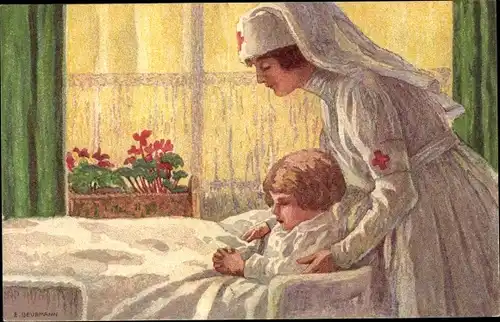 Ganzsachen Künstler Ak Bundesfeier 1927, Krankenschwester