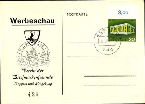 Ak Kappeln an der Schlei, Verein der Briefmarkenfreunde, Werbeschau 1969