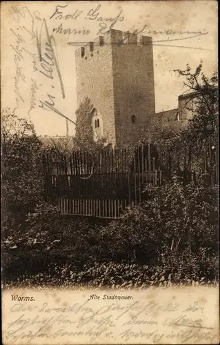 Ak Worms in Rheinland Pfalz, Alte Stadtmauer