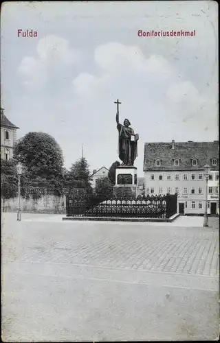 Ak Fulda in Osthessen, Bonifacius Denkmal