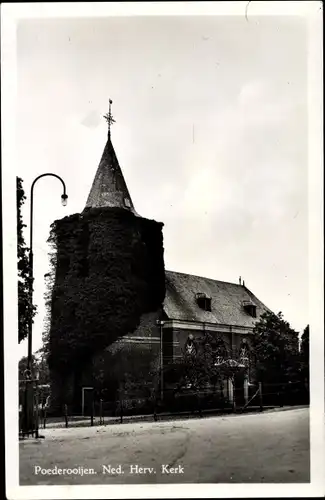 Ak Poederoijen Gelderland, Ned. Herv. Kerk