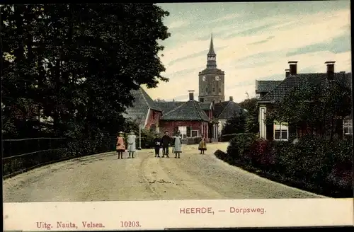 Ak Heerde Gelderland Niederlande, Dorpsweg