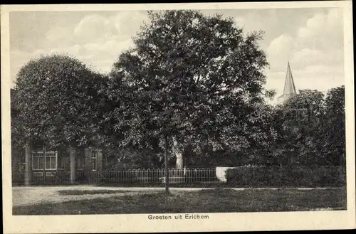 Ak Erichem Gelderland, Ortspartie, Kirchturm