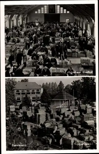 Ak Barneveld Gelderland Niederlande, Kippenmarkt, Eierhal, Interieur, Geflügelmarkt