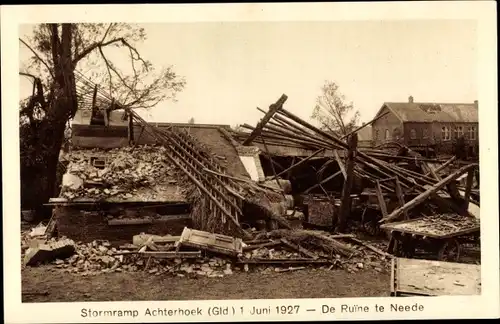 Ak Achterhoek Gelderland, Stormramp 1927, de Ruine te Neede