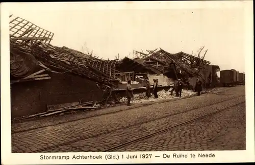 Ak Achterhoek Gelderland, Stormramp 1927, de Ruine te Neede