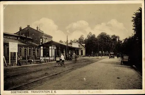 Ak Doetinchem Gelderland, Tramstation Z. E., Straßenbahnhaltestelle