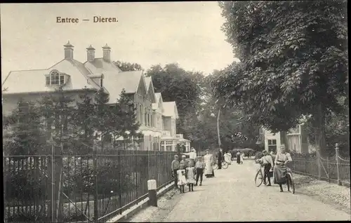 Ak Dieren Gelderland, Kanaalbrug, Ortseingang, Kinder, Fahrräder