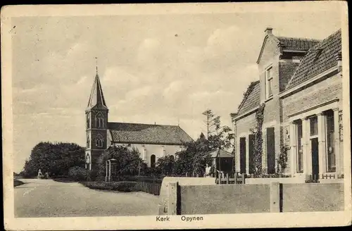Ak Opynen Gelderland, Kerk, Kirche, Haus