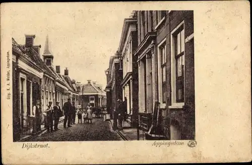 Ak Appingedam Groningen Niederlande, Dijkstraat