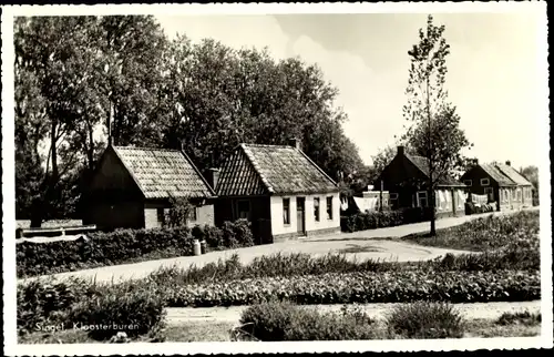 Ak Kloostersingel Kloosterburen Drenthe, Straßenpartie