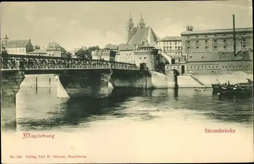 Ak Magdeburg an der Elbe, Strombrücke