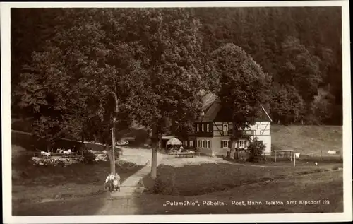 Ak Kipsdorf Hainsberg Freital in Sachsen, Putzmühle, Pöbeltal