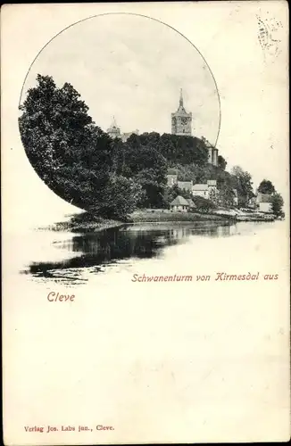 Ak Kleve am Niederrhein, Schwanenturm von Kirmesdal