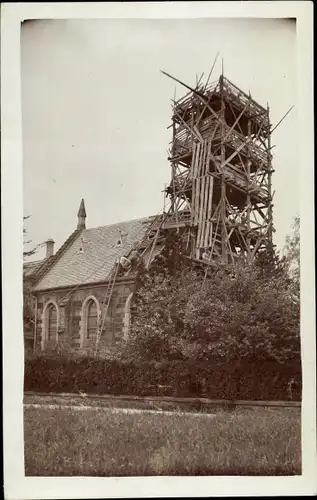 Foto Ak Kirche im Bau, Baustelle