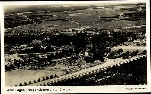 Ak Jüterbog in Brandenburg, Altes Lager, Truppenübungsplatz, Fliegeraufnahme