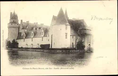 Ak Écuillé Maine et Loire, Chateau du Plessis-Bourre, cote est