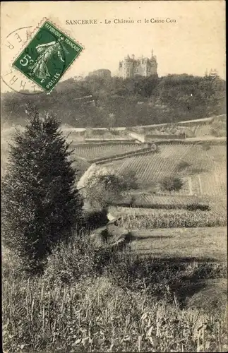 Ak Sancerre Cher, Le Chateau et le Casse cou