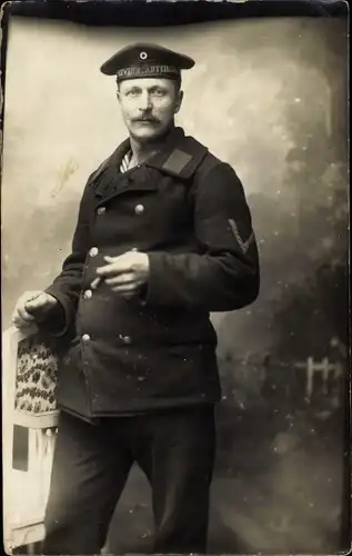 Foto Ak Seemann in Uniform, Soldat