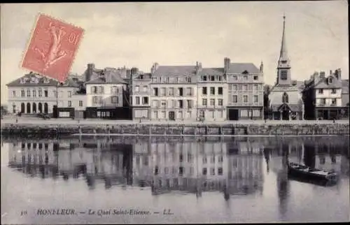 Ak Honfleur Calvados, Le Quai Saint Etienne