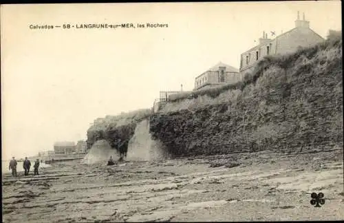 Ak Langrune sur Mer Calvados, les Rochers