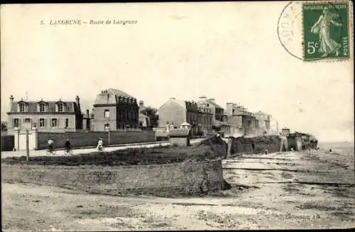 Ak Langrune sur Mer Calvados, Route de Langrune