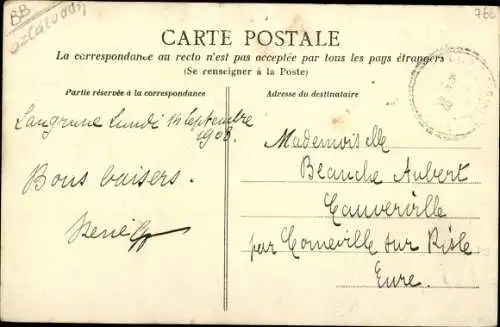 Ak Langrune sur Mer Calvados, Route de Langrune