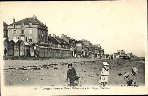 Ak Langrune sur Mer Calvados, La Plage