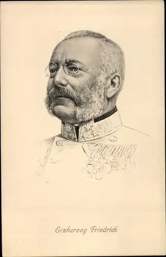 Künstler Ak Erzherzog Friedrich von Österreich Teschen, Portrait