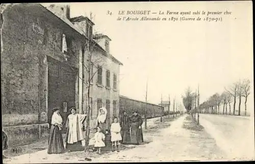 Ak Le Bourget Seine Saint Denis, La Ferme ayant subi le Premier choc de l'Armee Allemande en 1870