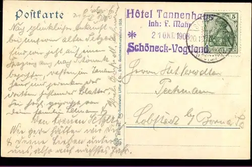 Ak Schöneck im Vogtland, Hotel Tannenhaus