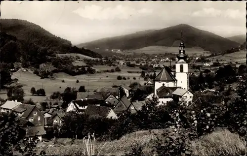 Unter Schönmattenwag Wald Michelbach im Odenwald Hessen, Teilansicht, Kirche