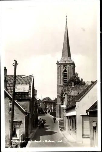 Ak Ouderkerk aan den IJssel Südholland, Kalverstraat, Kirche