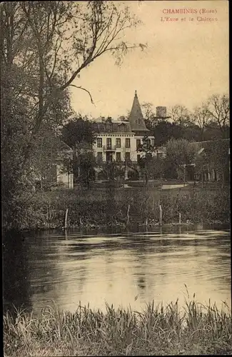 Ak Chambines Eure, L'Eure et le Chateau