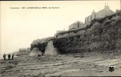 Ak Langrune sur Mer Calvados, les Rochers