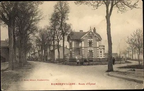 Ak Rambervillers Vosges, Route d'Epinal